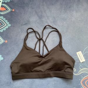 Old Navy Sports Bra Solid Black LARGE